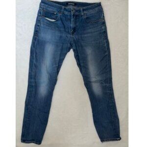 Express Hyper Stretch Slim Jeans Men 32x32 Blue Denim Leg Fit Pockets